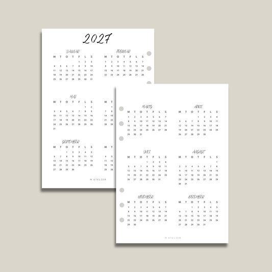 Årsoversigt 2027 - A Year At A Glance