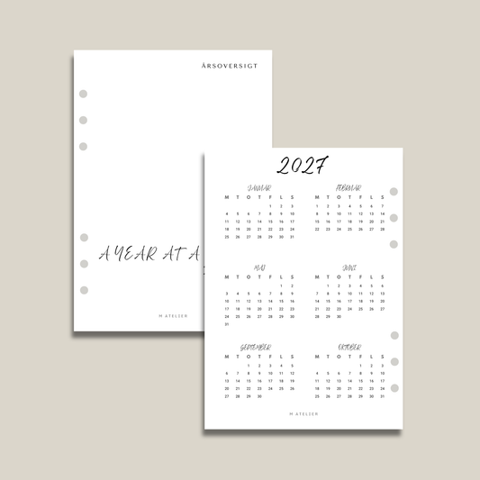 Årsoversigt 2027 - A Year At A Glance