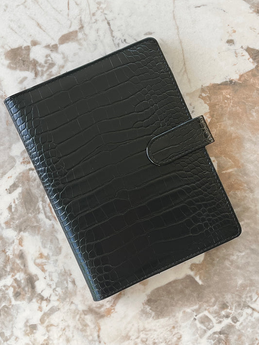 Sort Binder med Croco struktur